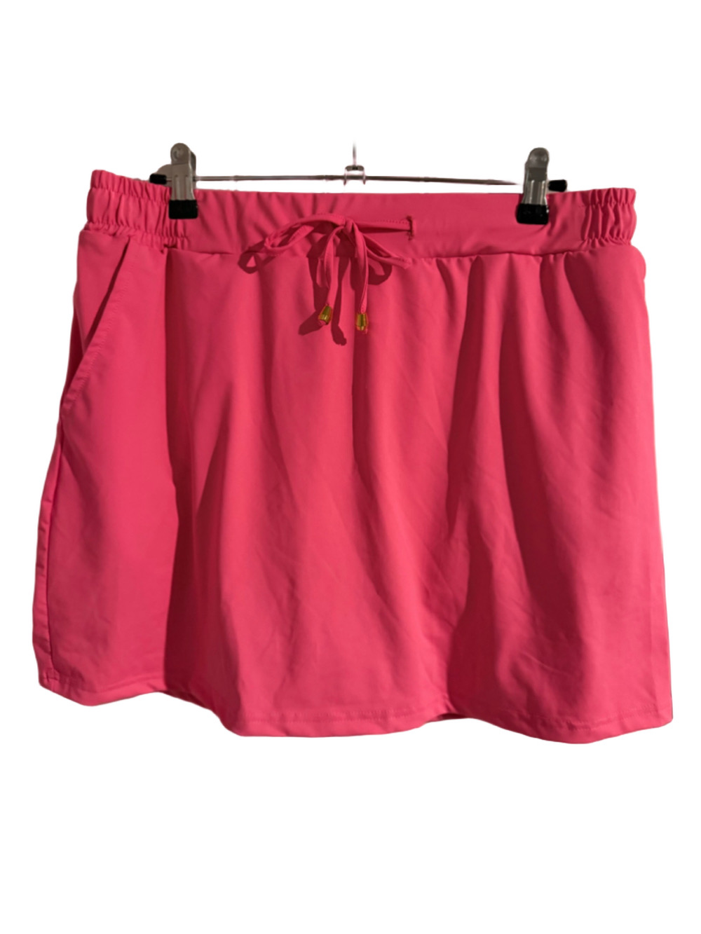 Jess Lea 2XL Tropical Hot Pink Skort Drawstring Waist Pockets